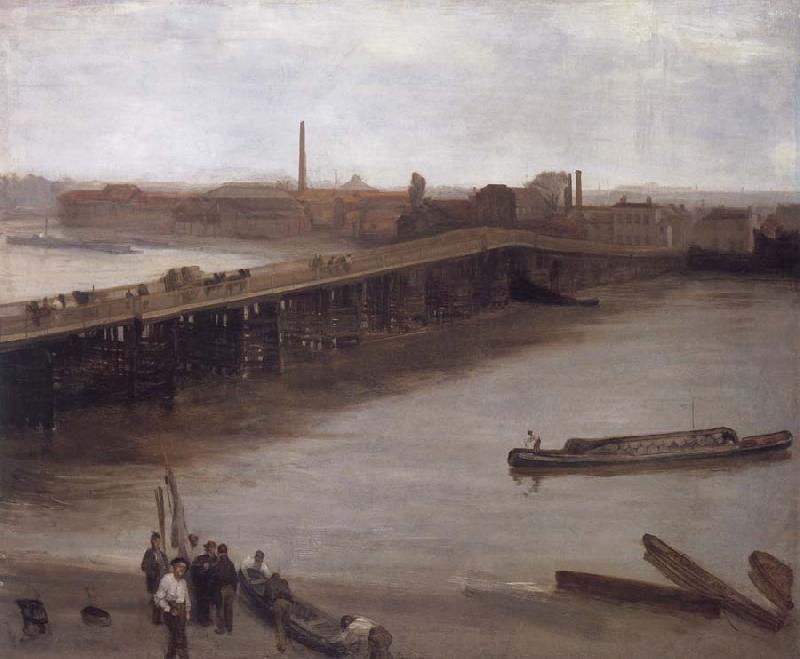 James Mcneill Whistler Brown and Silver Old Battersea Bridge Sweden oil painting art